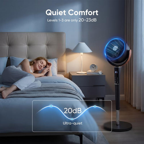 The Temptation™ Bedroom Pedestal Fan – Smart Cooling for Every Space